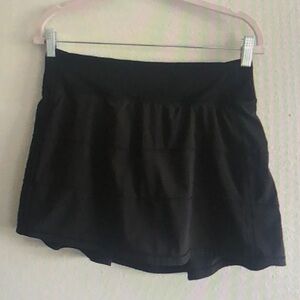 Lululemon Pace Rival Mid-Rise Skirt Long Women’s 6 Tall Black Pickleball Tennis
